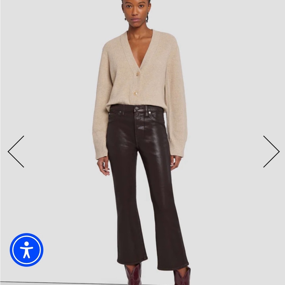 7 for all mankind Coated Cropped Boot Cut